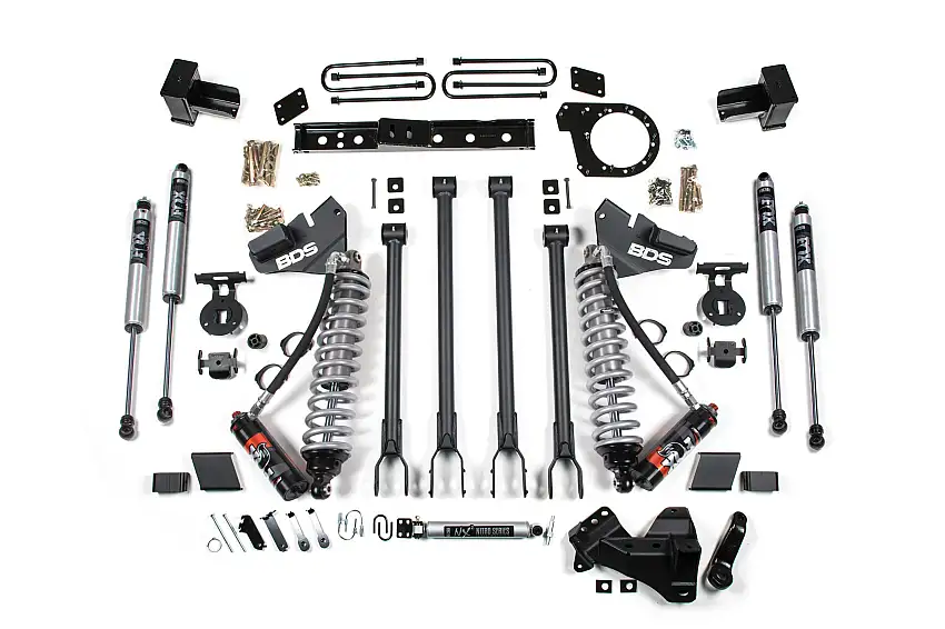 BDS Suspension BDS1571FPE 2020-2022 Ford F250/F350 4wd 7" 4-Link Suspension Lift Kit, 5" Rear, Block, Dies