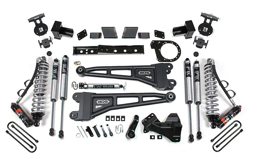 BDS Suspension BDS1561FPE 2020-2022 Ford F250/F350 4wd 7" Radius Arm Suspension Lift Kit, 5" Rear, Block,