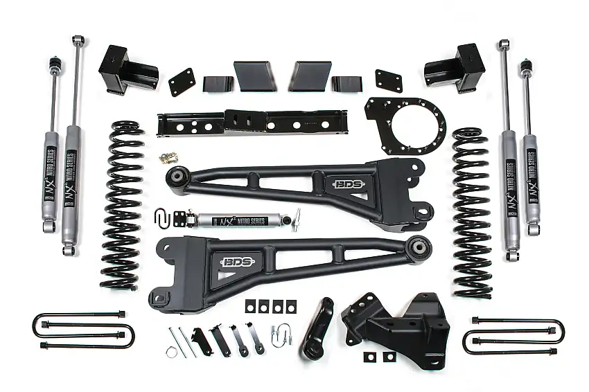 BDS Suspension BDS1561H 2020-2022 Ford F250/F350 7" Radius Arm Suspension System - Rear Block - NX2