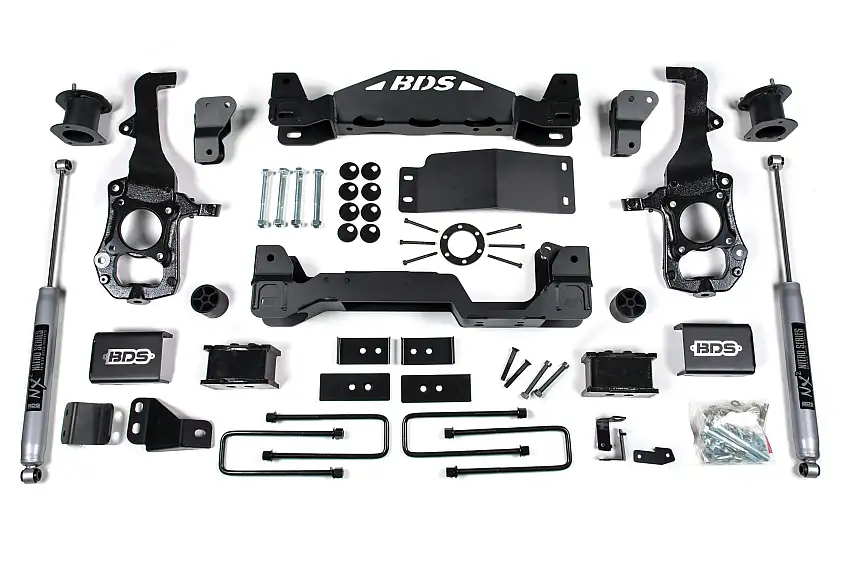 BDS Suspension BDS1900H 2021-2025 Ford F150 4wd, 6" Suspension Lift Kit, 4" Rear Lift, Block - 6" Strut