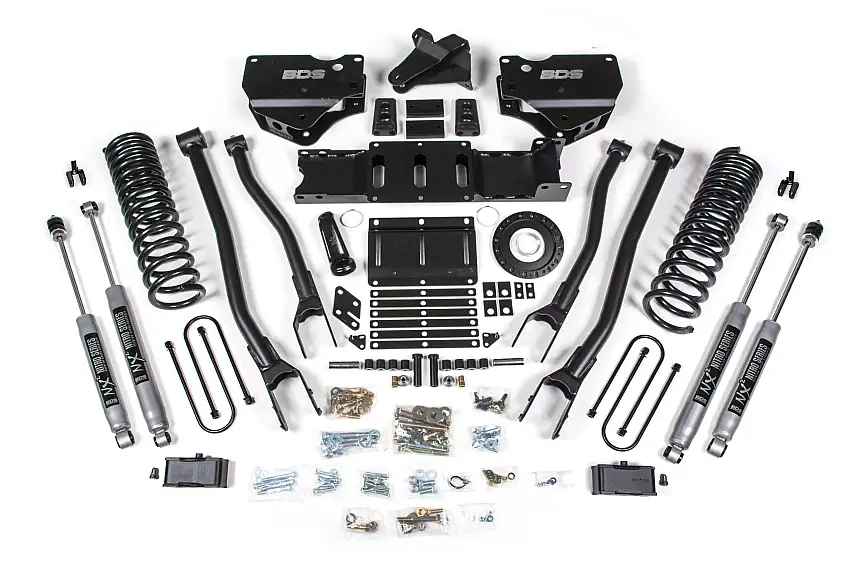 BDS Suspension BDS1668H 2019-2024 Ram 3500 4" 4-Link Diesel - 3" Rear Block w/o overload - 8 Bolt T-Case
