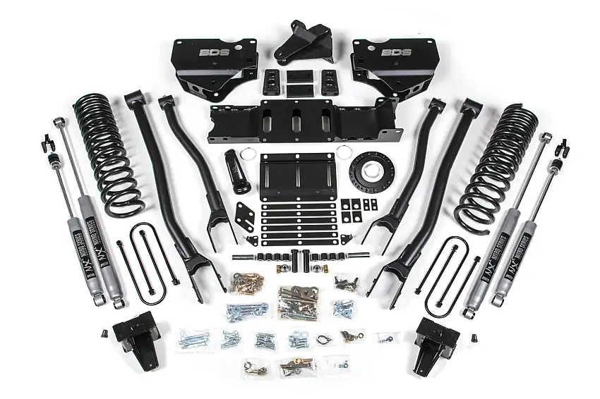 BDS Suspension BDS1692H 2019-2024 Ram 3500 6" 4-Link Diesel - 5" Rear Block w/o overload - 8 Bolt T-Case