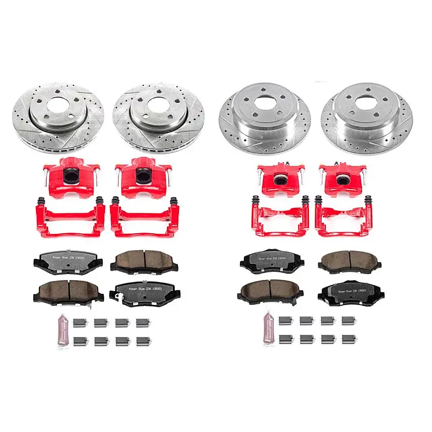 Power Stop Front & Rear Z36 Extreme Performance Truck & Tow Brake Kit With Calipers for 07-18 Jeep Wrangler JK KC2798-36