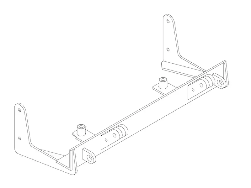 BlueOx Tow Bar Base Plate, Front Mount, RV Flat Towing for Select, FORD FESTIVA E13
