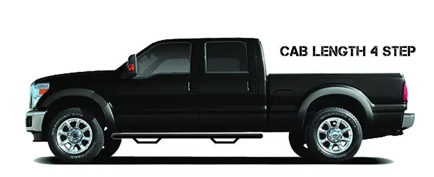 N-FAB D1573QC-TX Nerf Step - Cab Len (2 Stps) - 15-18 (19-24 Classic) Ram 1500 Quad - TX Blk