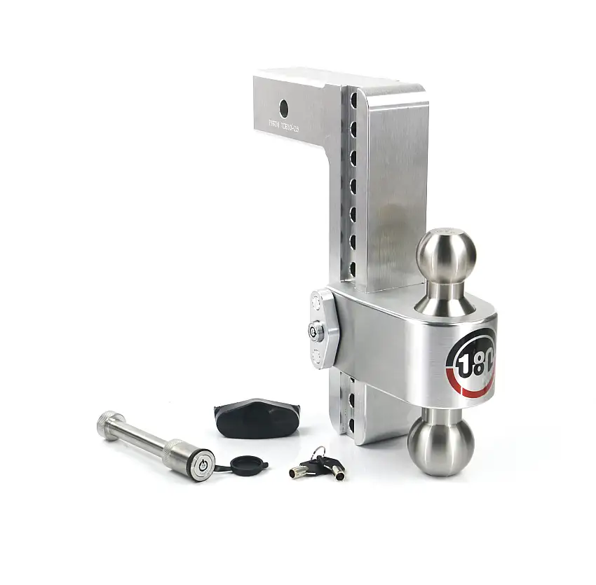 Weigh Safe 180 Hitch - Drop Hitch w/SS Combo Ball - 10" Drop for 2.5" Shank w/Hitch Pin LTB10-2.5-KA
