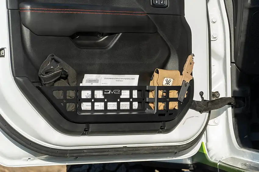 DV8 OffRoad Door Pocket Molle Panels - Standard Front Door Pockets for 18-25 Jeep Wrangler JL & Gladiator JT with Power Seats MPJL-10