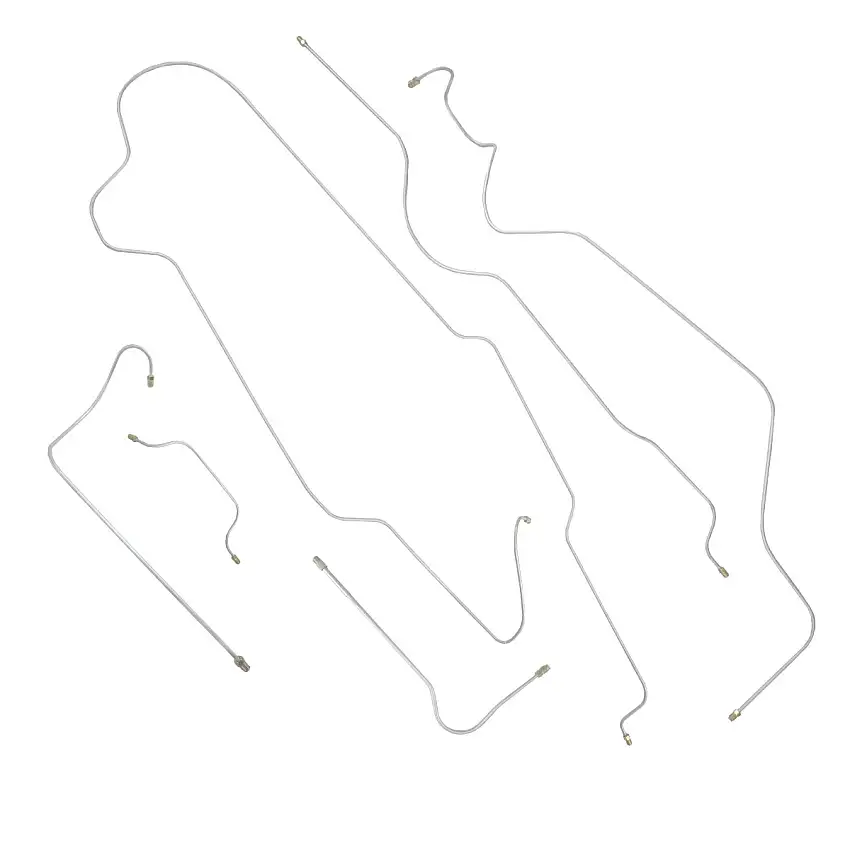 1958-59 DeSoto Firesweep Power Drum Brake Line Kit 6pc, OE Steel