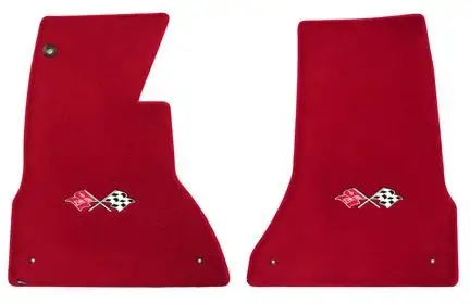 MAT SET-FLOOR-LLOYD'S CLASSIC LOOP-APPLIQUE CROSS FLAGS LOGO-COLORS-PAIR-57-63 (#E15012)