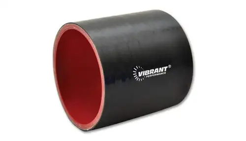 Vibrant 4 Ply Reinforced Silicone Straight Hose Coupling- Black 2710