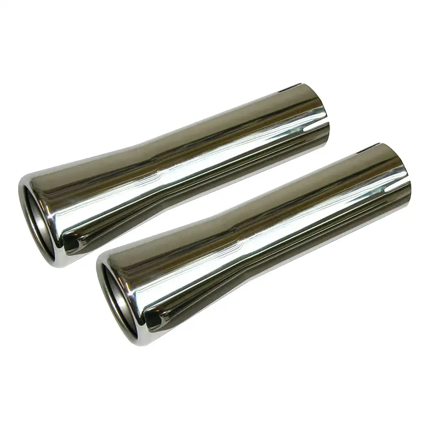 1966-68 Pontiac GTO Stainless Chrome Exhaust Extensions 2" Pair