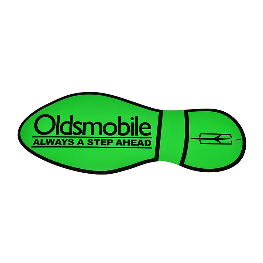 Oldsmobile Sticker Foot Print Green- Right
