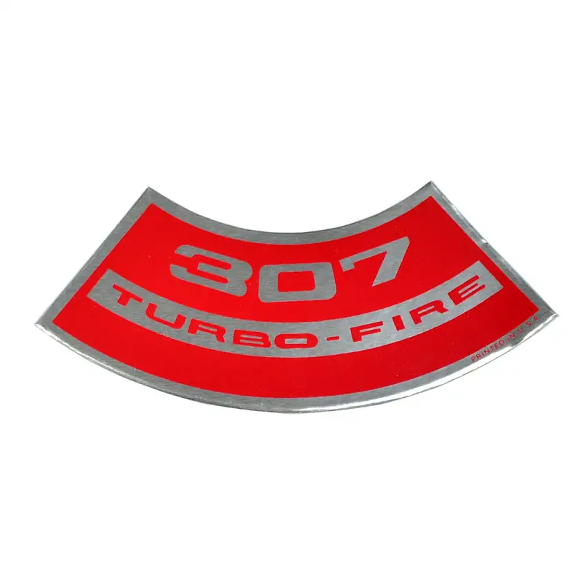 307 TURBO-FIRE Small Block Air Cleaner Decal.