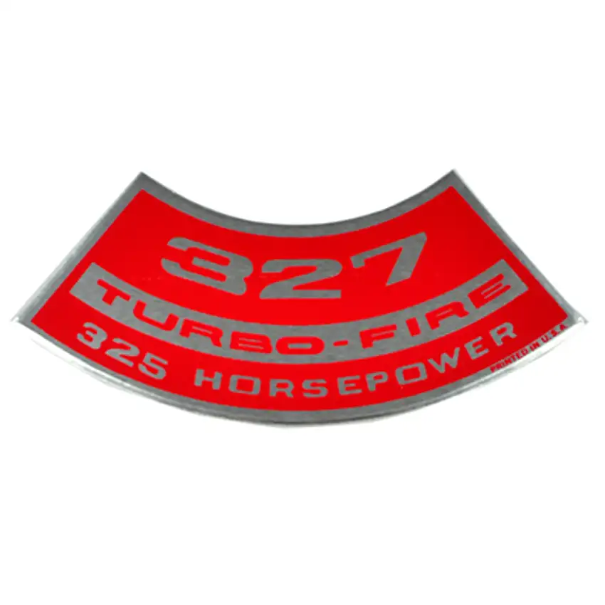 327 TURBO-FIRE 325 HP Small Block Air Cleaner Decal.
