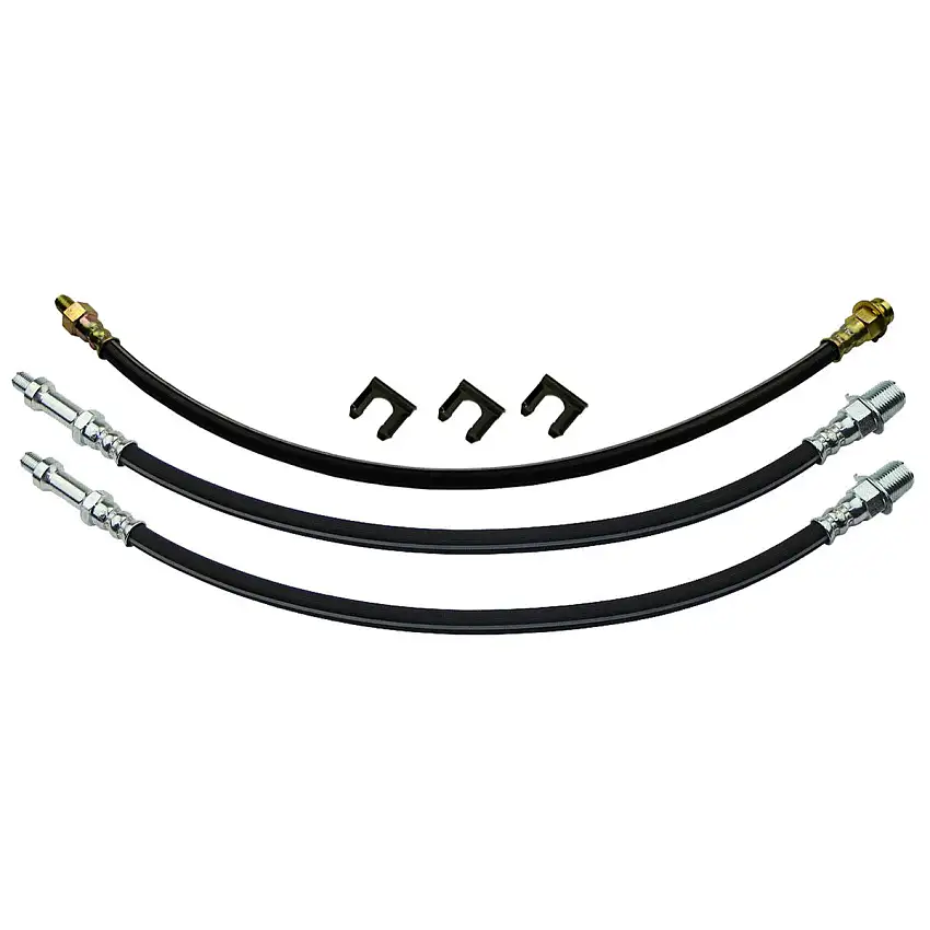 1957-60 Ford Truck, 1/2, 3/4, 1 Ton - Front Drum & Rear Drum Hose 6pc Kit - OE Steel