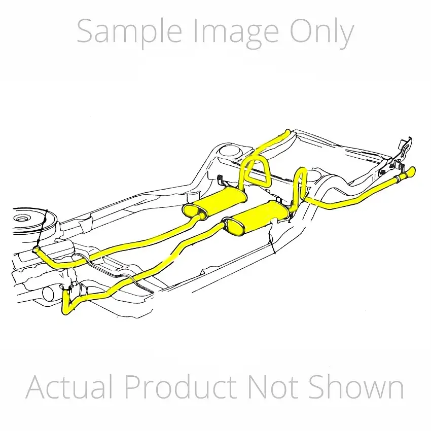 1968 Pontiac GTO Lemans Standard Manifold, Manual Trans Oversized Exhaust Kit - 2 1/4"+