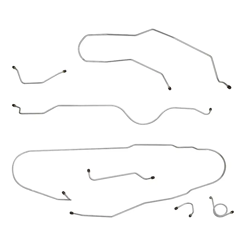 1956 Pontiac Star Chief 124" WB Manual Drum Brake Line Kit 6pc OE Steel