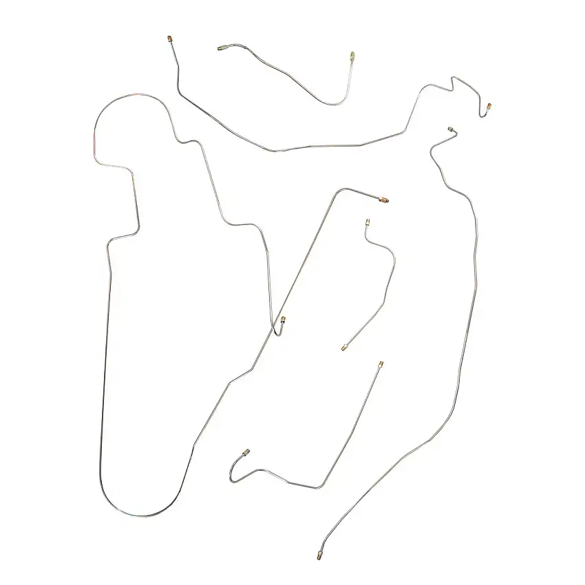 1958-59 Plymouth Plaza/Savoy/Belvedere/Fury Power Drum Brake Line Kit 6pc, OE Steel