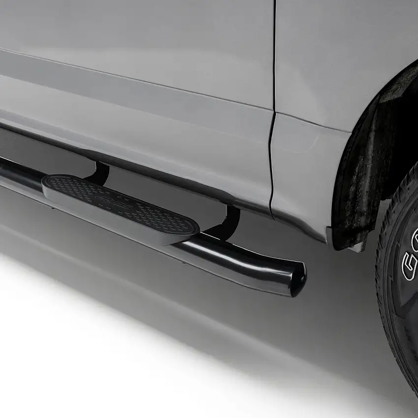 Aries Automotive 4" Black Steel Oval Side Bars for Toyota Tacoma S222009