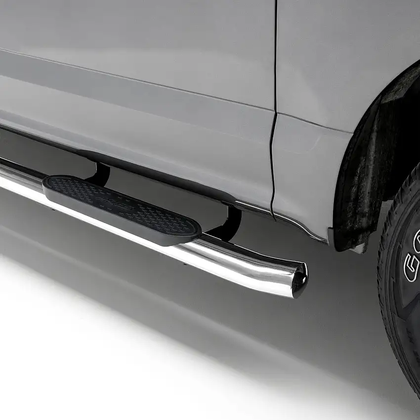 Aries Automotive 4" Polished Stainless Oval Side Bars for Ford Excursion, F-250, F-350 S223006-2