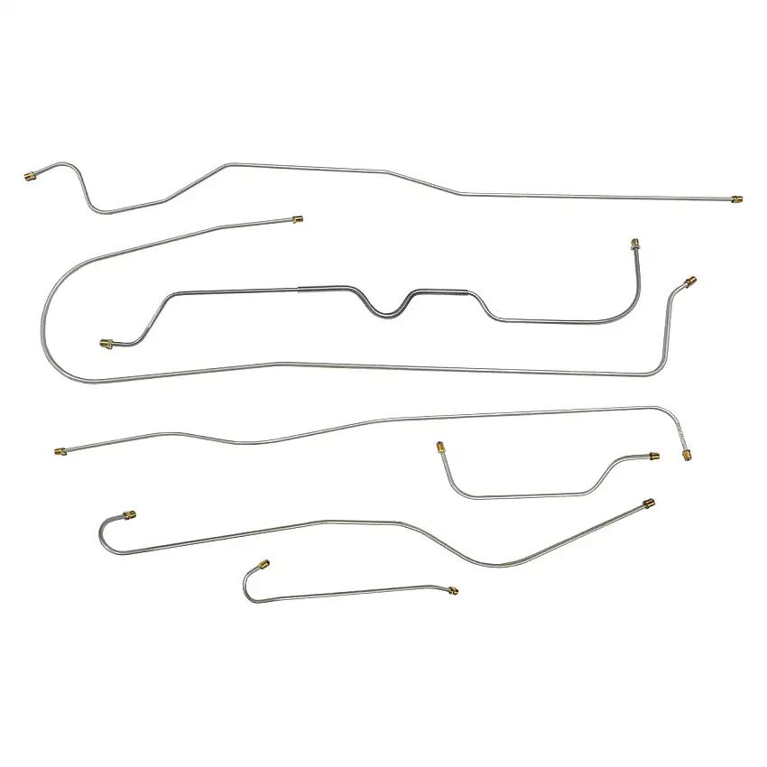 1946-48 Chevrolet Master Deluxe Convertible Complete Drum Brake Line Kit 7pc, Stainless