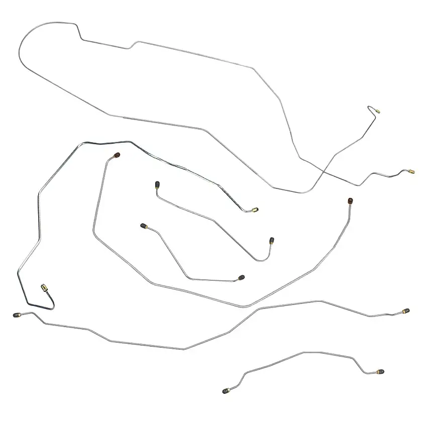 1955 Chevrolet Nomad Power Brake Line Kit 7pc, Stainless (E-13)