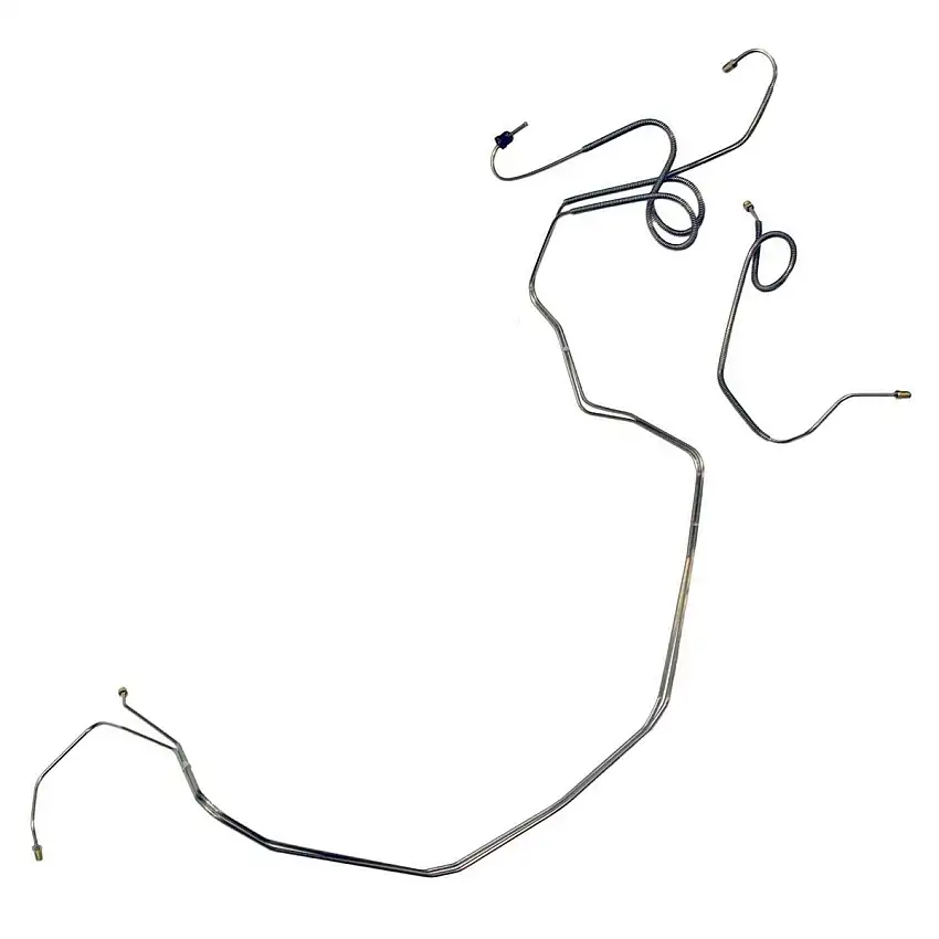 1958-64 Chevrolet Car (All Models) w/Five-Port Valve by M/C (Old Style) Disc Conversion Front Brake Line Kit 5pc, Stainless