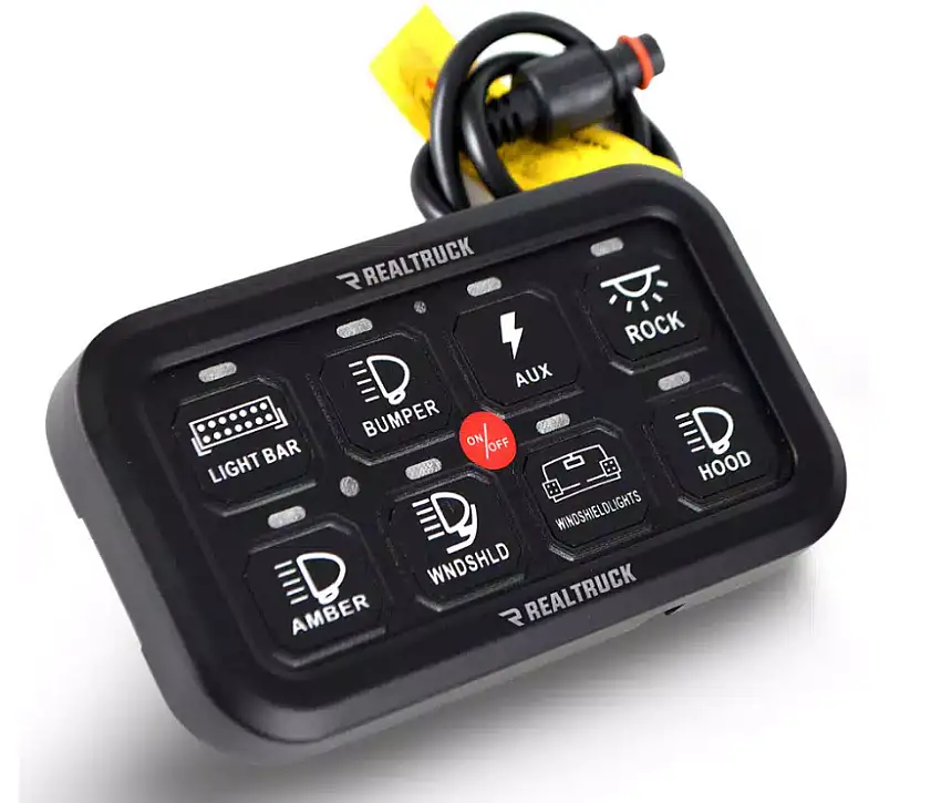 Go Rhino RGB/Bluetooth 8-Channel Light Switch Controller with Wired Control Model 758CHSCRBT