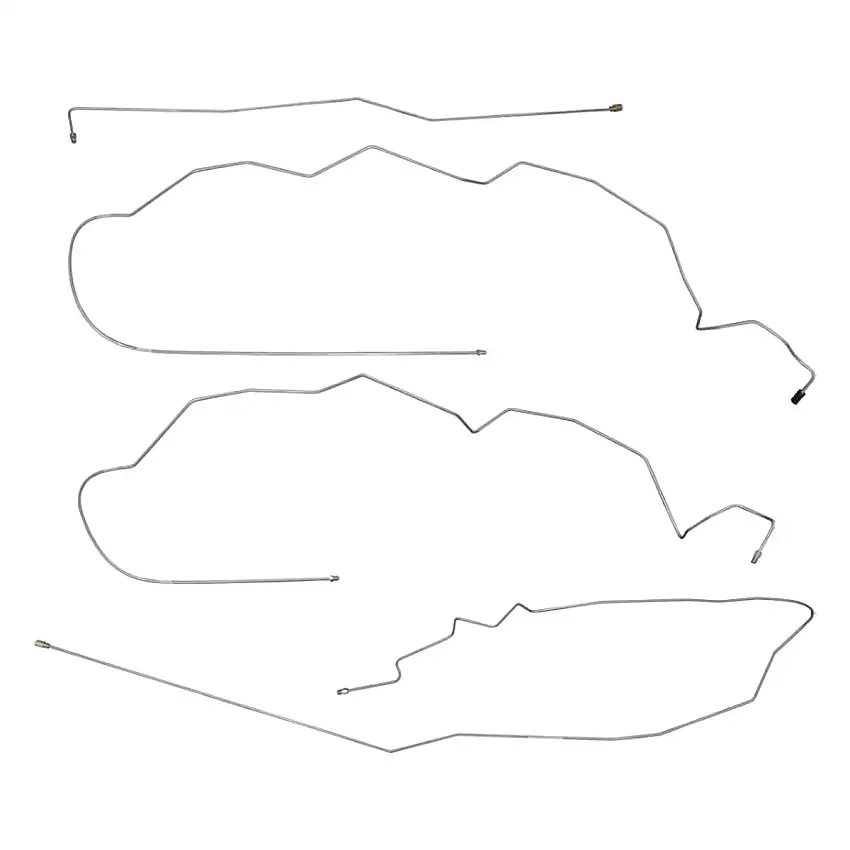 2003-06 Chrysler/Dodge Sebring/Stratus Four-Door 108" WB Front Disc/Rear Drum w/o ABS Mid Chassis Brake Line Kit 4pc, Stainless