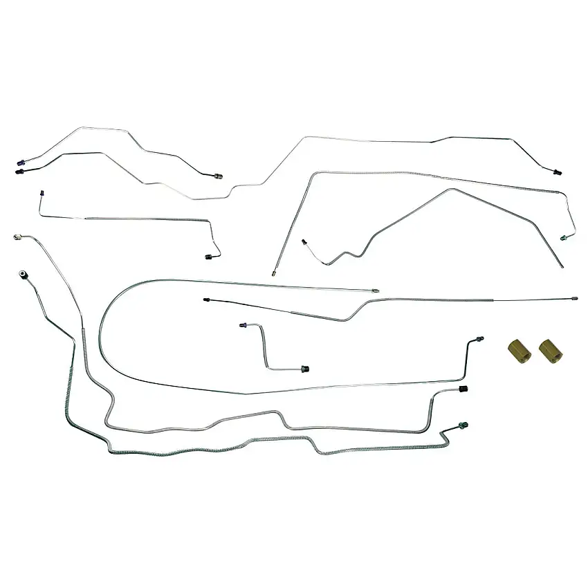 1992-00 Ford Econoline 150, w/o ABS, Complete Brake Line Kit 10pc, Stainless