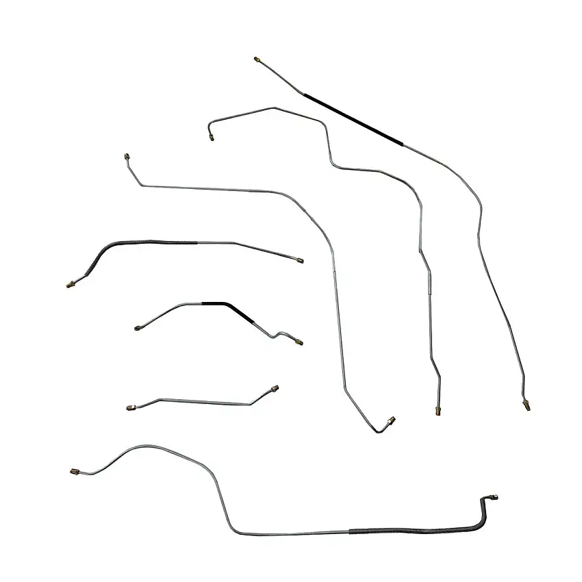 1956 Ford Thunderbird Manual Drum Brake Line Kit 7pc, Stainless