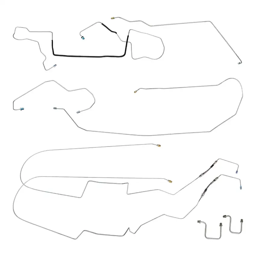 2005-10 Pontiac G6 Four-Wheel Disc w/ABS Complete Brake Line Kit (w/Flex) 8pc, Stainless