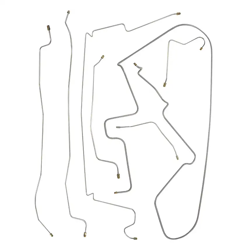 1960-61 Plymouth Savoy/Belvedere/Fury Power Drum Brake Line Kit 6pc, Stainless