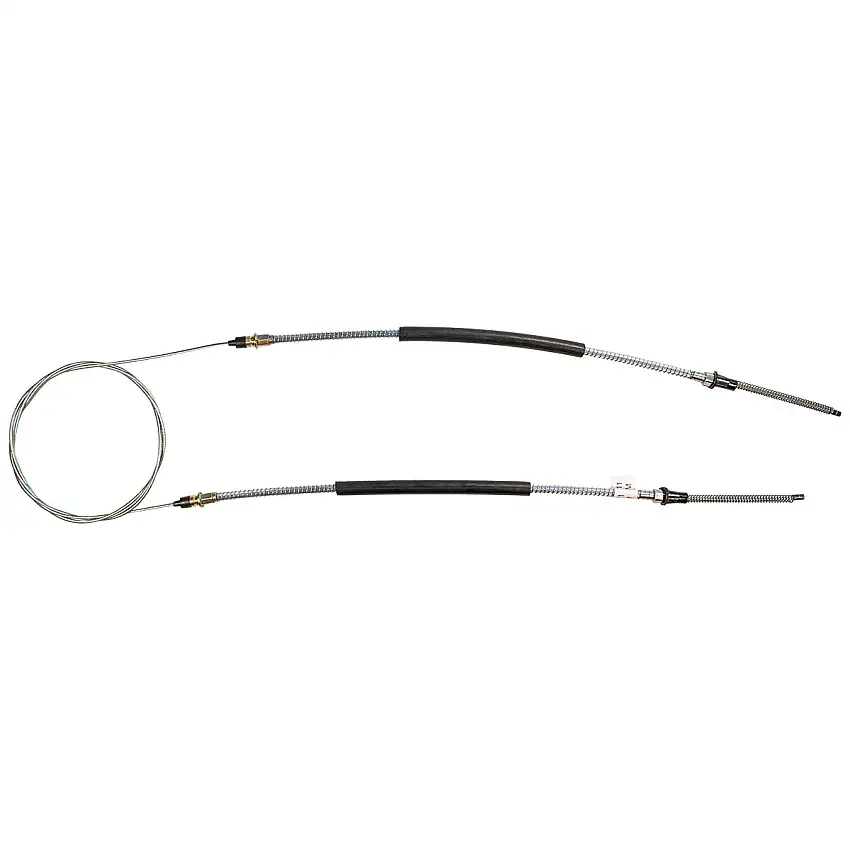 1952-53 Ford Pass Car Rear Parking Brake Cable, Loops for Both Wheels, Stainless