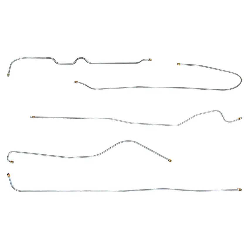 1936-37 Studebaker Dictator Coupe Manual Drum Brake Line Kit 5pc, OE Steel
